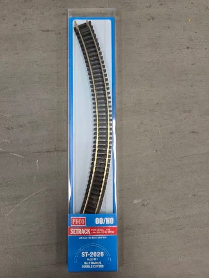 Peco HO Scale No. 2 Radius Double Curve - Code 100