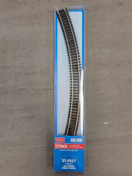 Peco HO Scale No. 3 Radius Double Curve - Code 100