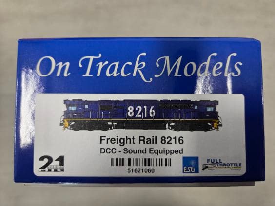 On Track Models Freight Rail 8216 Locomotive - HO Scale, DCC Sound Equipped thumbnail