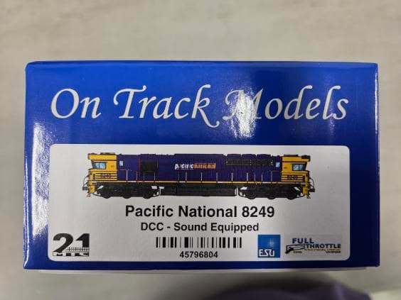 On Track Models Pacific National 8249 Locomotive - HO Scale, DCC Sound Equipped thumbnail