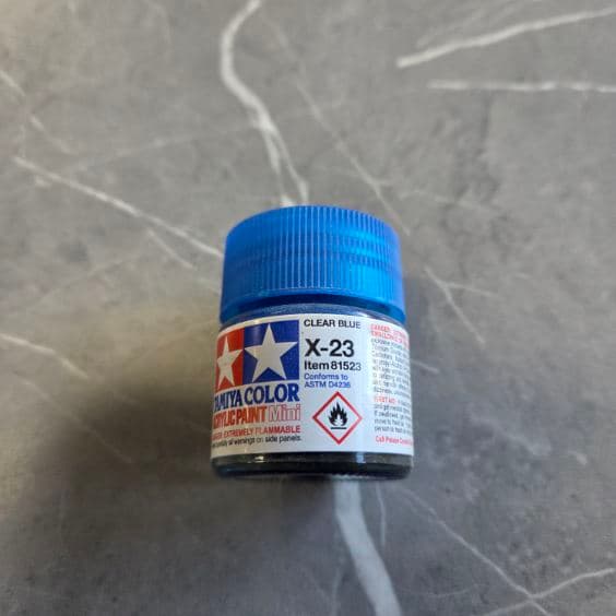 Tamiya X-23 Clear Blue Paint