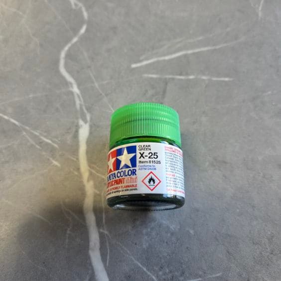 Tamiya X-25 Clear Green Paint